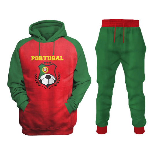 Portugal National Football Team Printed Sweatshirt Set - DUVAL