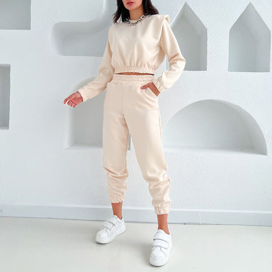 Chic Wide Shoulder Casual Pennies Tracksuit