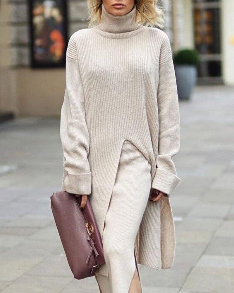 Chic Turtleneck Knit Top