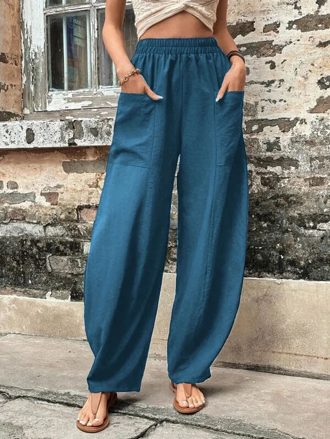 Women's casual pants elastic pants