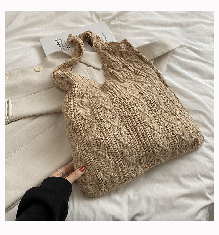 Knitted Large Capacity Casual Tote