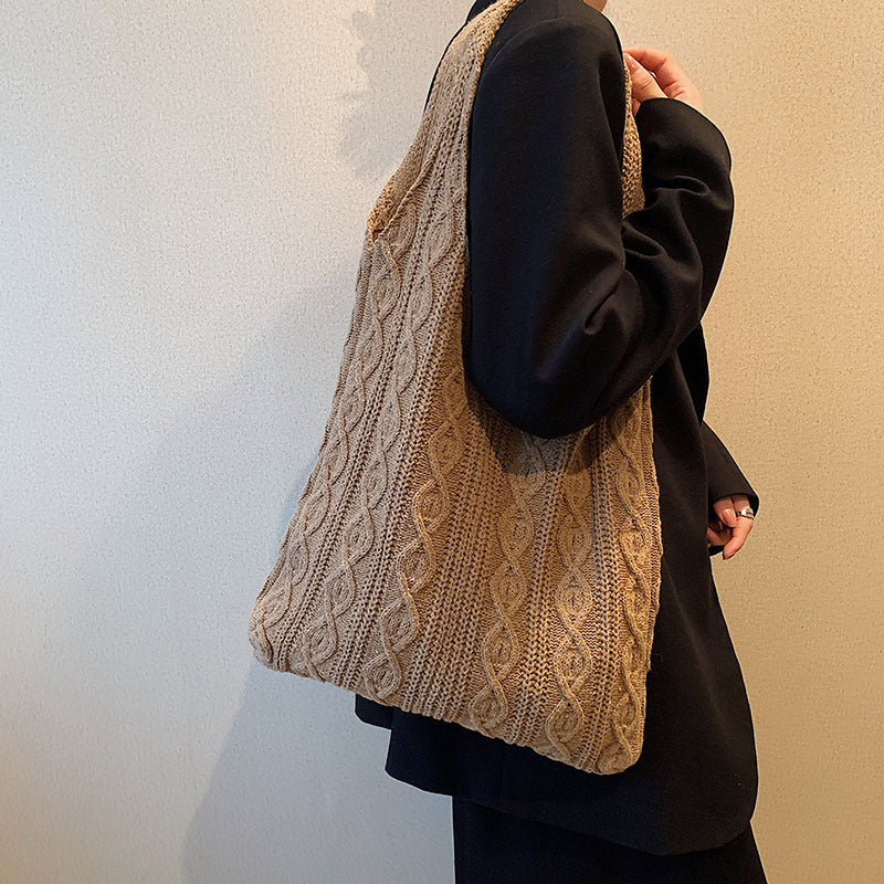 Knitted Large Capacity Casual Tote